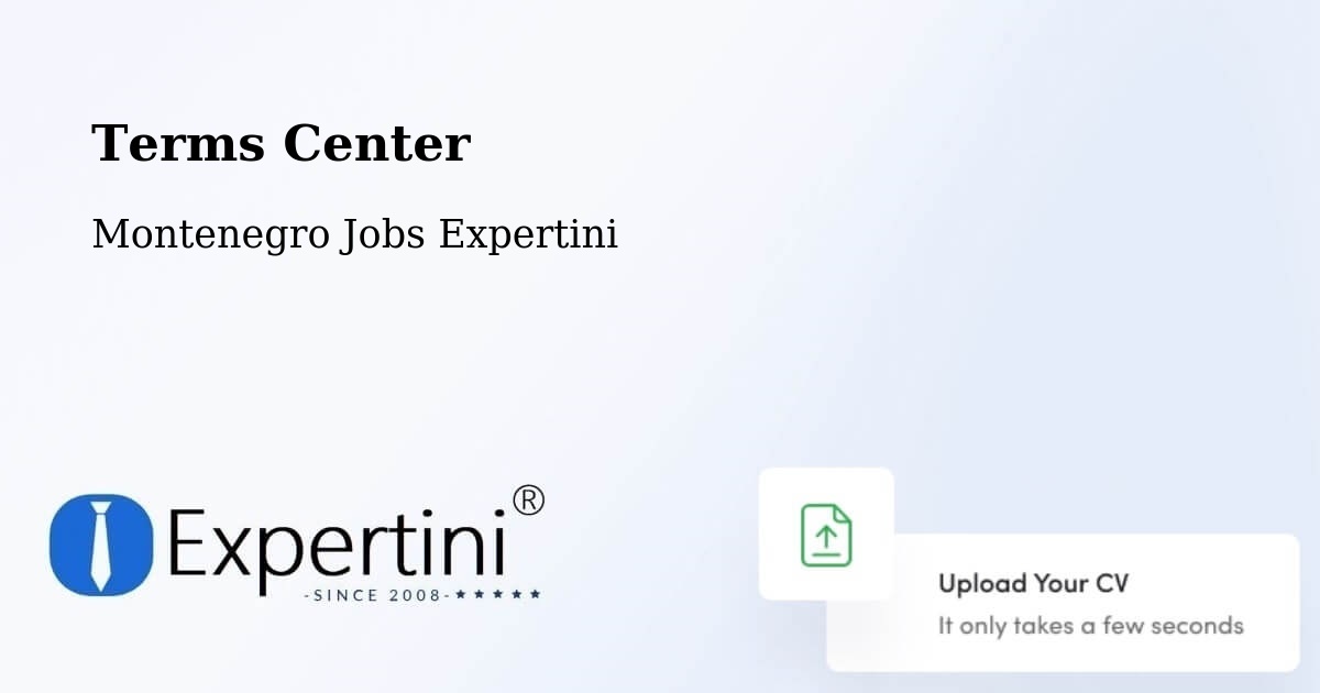 Terms of Service – Mojkovac - Montenegro Jobs Expertini